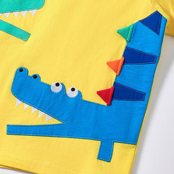 Colorful Crocodile 2-Piece Summer Set for Toddlers & Kids (2T–7T)