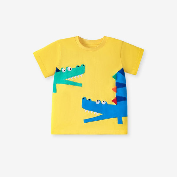 Colorful Crocodile 2-Piece Summer Set for Toddlers & Kids (2T–7T)