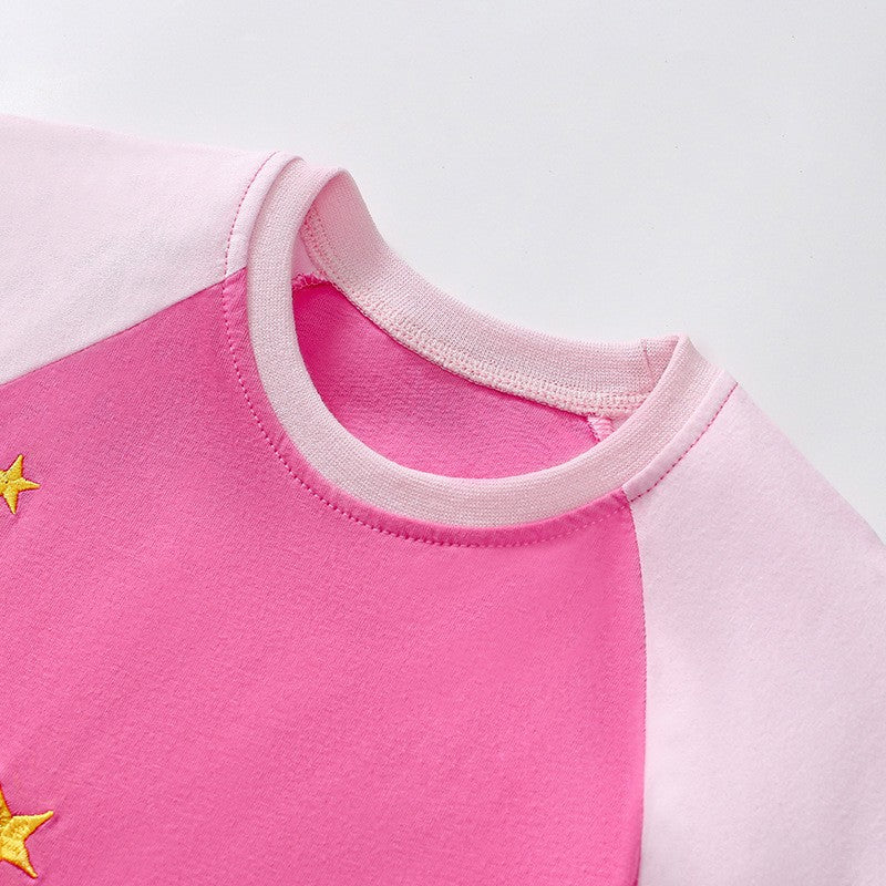 Toddler & Kids Pink Unicorn Ruffle Dress