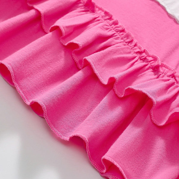 Toddler & Kids Pink Unicorn Ruffle Dress