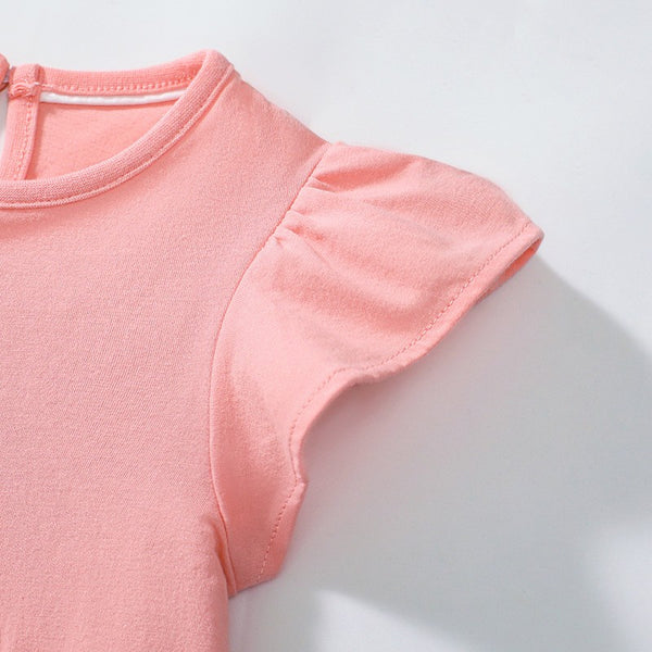 Toddler & Kids Goose Embroidered Ruffle Dress