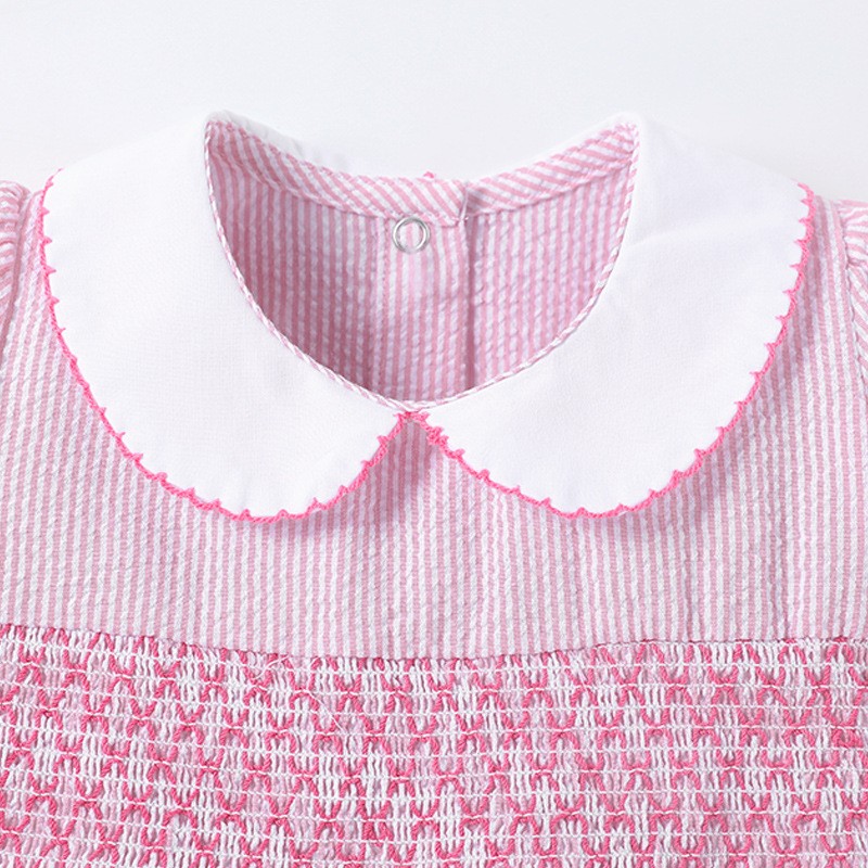 Toddler & Kids Pink Bunny Embroidered Dress