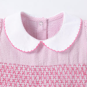 Toddler & Kids Pink Bunny Embroidered Dress