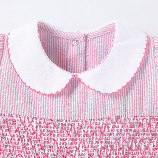 Toddler & Kids Pink Bunny Embroidered Dress