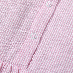 Toddler & Kids Pink Bunny Embroidered Dress