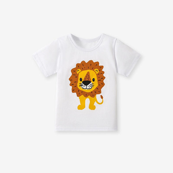 Toddler & Kids Animal Print Short Sleeve T-Shirts – Individual or 3-Pack