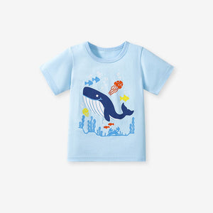 Toddler & Kids Animal Print Short Sleeve T-Shirts – Individual or 3-Pack