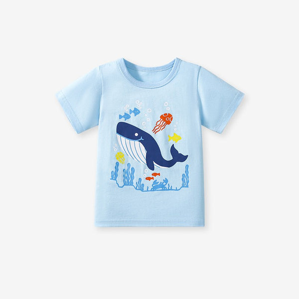 Toddler & Kids Animal Print Short Sleeve T-Shirts – Individual or 3-Pack
