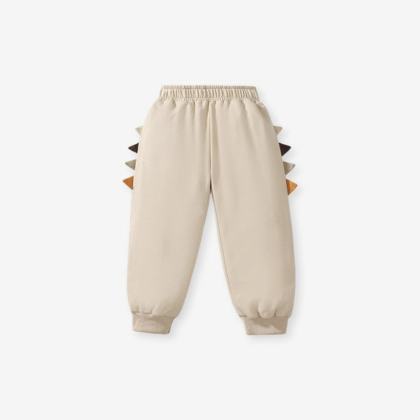 Toddler & Kids Dinosaur Hoodie and Pants Set – Beige 2T to 7T