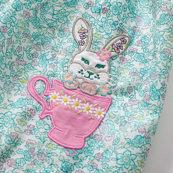 Toddler and Kids Summer Whimsical Bunny Garden Dress