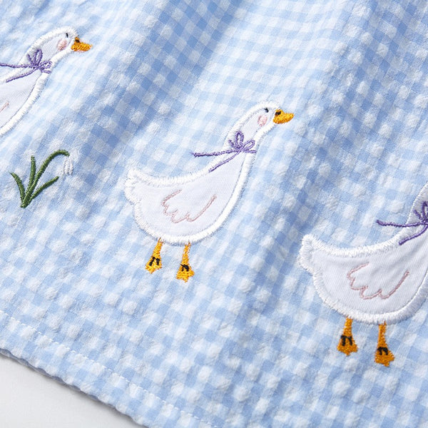 Toddler & Kids Ducky Parade Gingham Dress