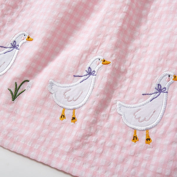 Toddler & Kids Ducky Parade Gingham Dress