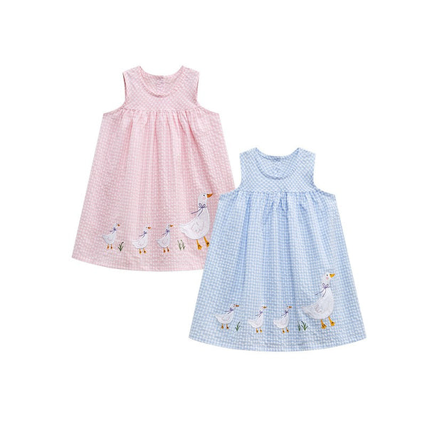 Toddler & Kids Ducky Parade Gingham Dress