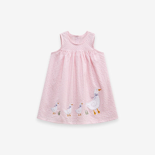 Toddler & Kids Ducky Parade Gingham Dress