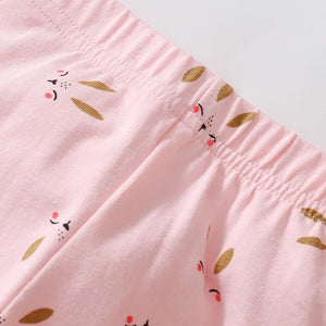 Toddlers & Kids Peach Bunny Tunic Shirt & Leggings