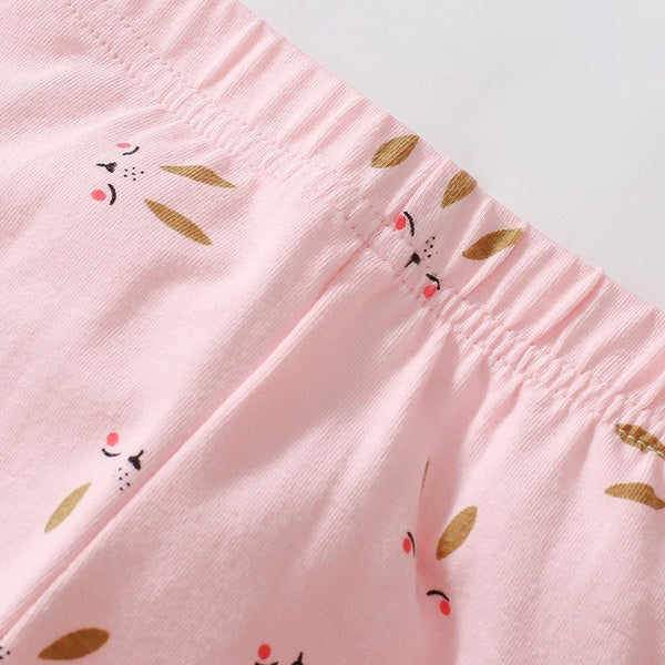 Toddlers & Kids Peach Bunny Tunic Shirt & Leggings