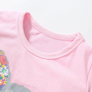 Toddlers & Kids Pink Bunny Graphic T-Shirt