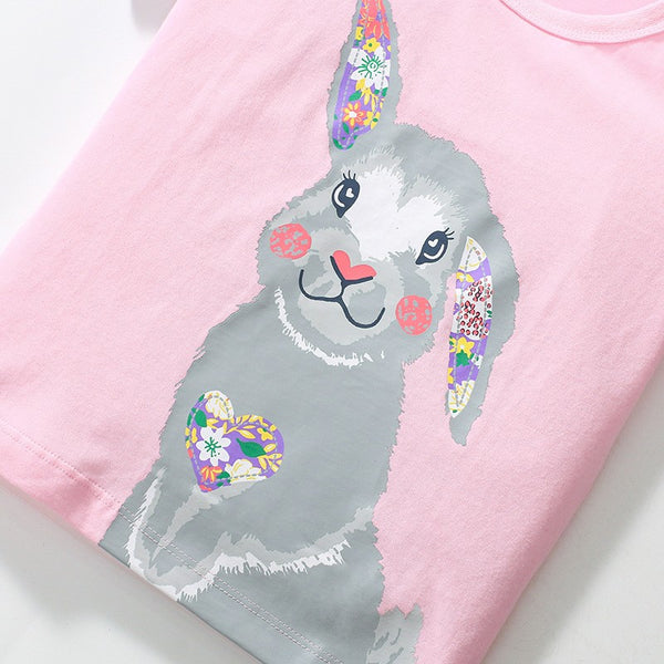 Toddlers & Kids Pink Bunny Graphic T-Shirt