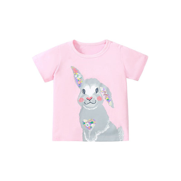 Toddlers & Kids Pink Bunny Graphic T-Shirt