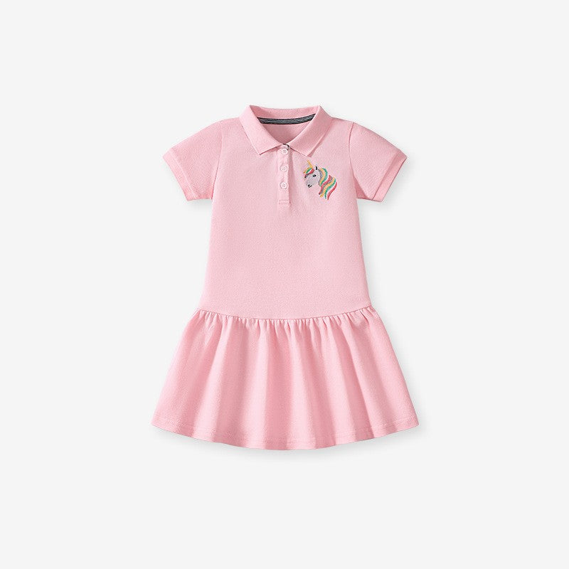 Toddlers & Kids Sweet Unicorn Polo Dress - Yarafly