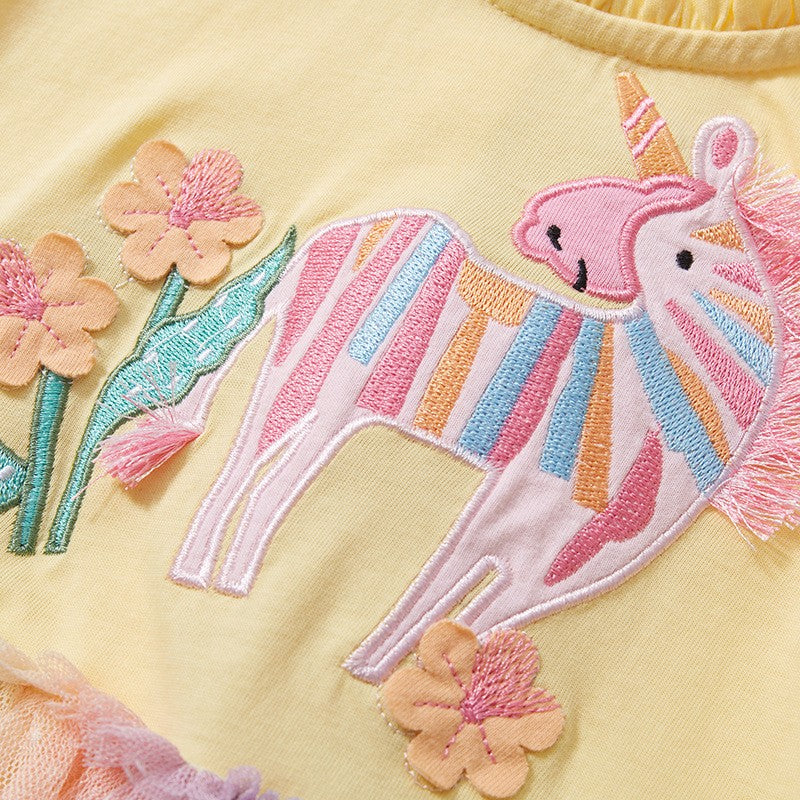 Toddlers & Kids Unicorn Rainbow Tulle Dress