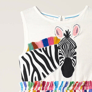 Toddlers & Kids Rainbow Zebra Dress