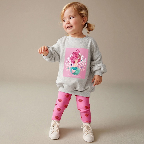 Toddler & Kids Mermaid Sweatshirt & Leggings Outfit Set