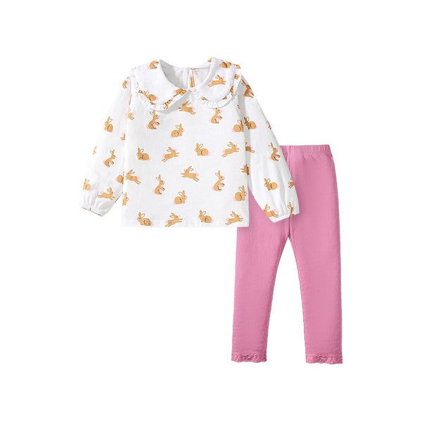 Toddlers & Kids Bunny Print Outfit