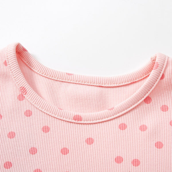 Toddlers & Kids Pink Polka Dot & Rainbow Tulle Dress