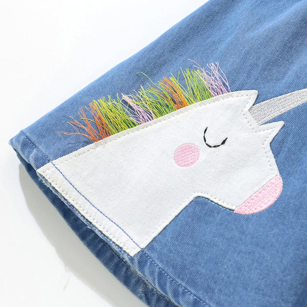 Toddlers & Kids Unicorn Denim Skirt
