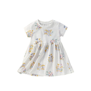 Toddlers & Kids White Floral Print Dress