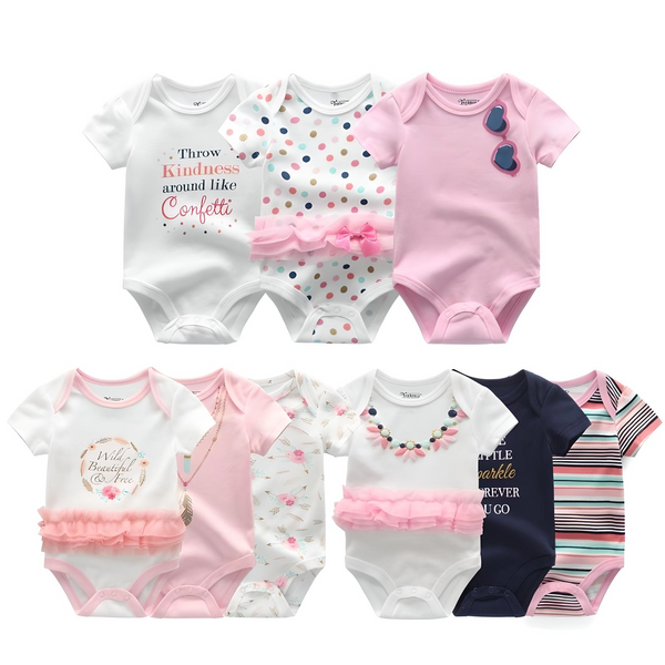 "Olivia" Baby Girl Bodysuit 3-Pack Set
