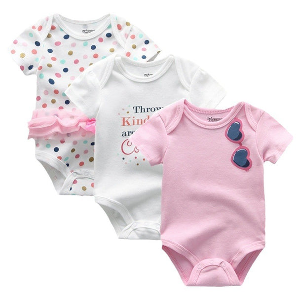 "Olivia" Baby Girl Bodysuit 3-Pack Set