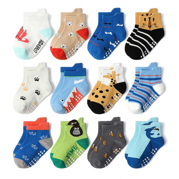 "David" Anti-Slip Ankle Socks - 6-Pack