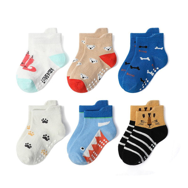 "David" Anti-Slip Ankle Socks - 6-Pack