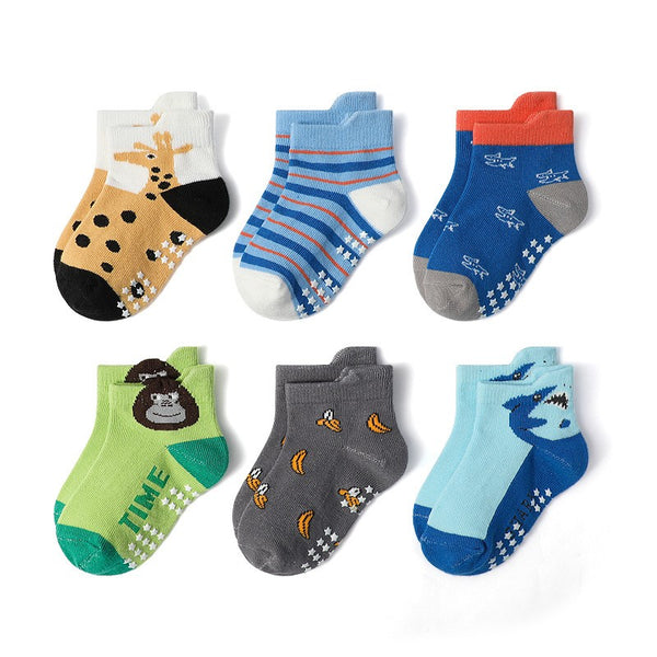 "David" Anti-Slip Ankle Socks - 6-Pack