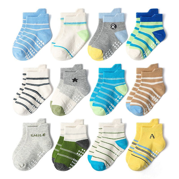 "David" Anti-Slip Ankle Socks - 6-Pack