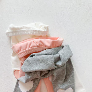 Baby Heart-Patch Leggings for Girls