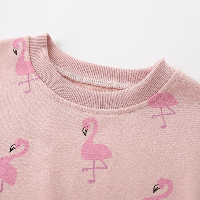 Toddlers & Kids Playful Flamingo Sweatshirt for Girls