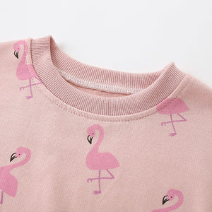 Toddlers & Kids Playful Flamingo Sweatshirt for Girls