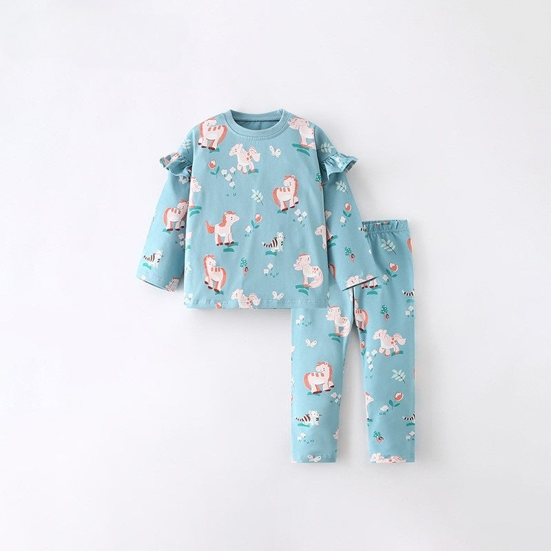 Toddlers & Kids Painted Unicorn Pajama Set for Girls