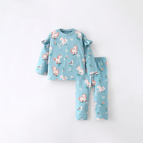 Toddlers & Kids Painted Unicorn Pajama Set for Girls