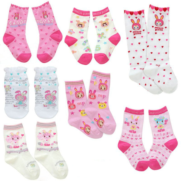 Sweet Bunny Friends Character Socks for Baby, Toddler & Kids Girl