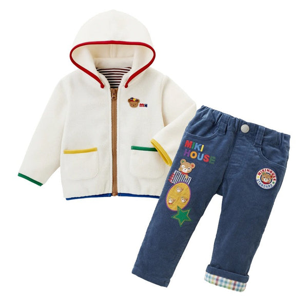 Boy and Girl Adorable Teddy Bear Embroidered Hoodie Jacket for Baby, Toddler & Kids