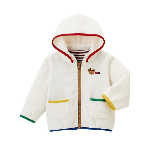 Boy and Girl Adorable Teddy Bear Embroidered Hoodie Jacket for Baby, Toddler & Kids