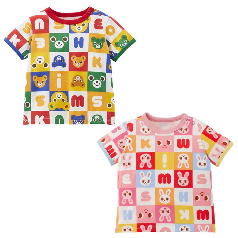 Boy and Girl Alphabet Animal Print T-Shirt for Baby, Toddler & Kids