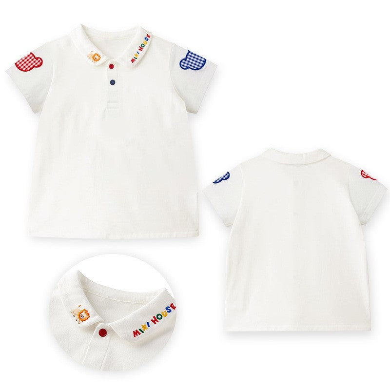 Boy and Girl Adorable Polo Shirt with Colorful Details for Baby, Toddler & Kids