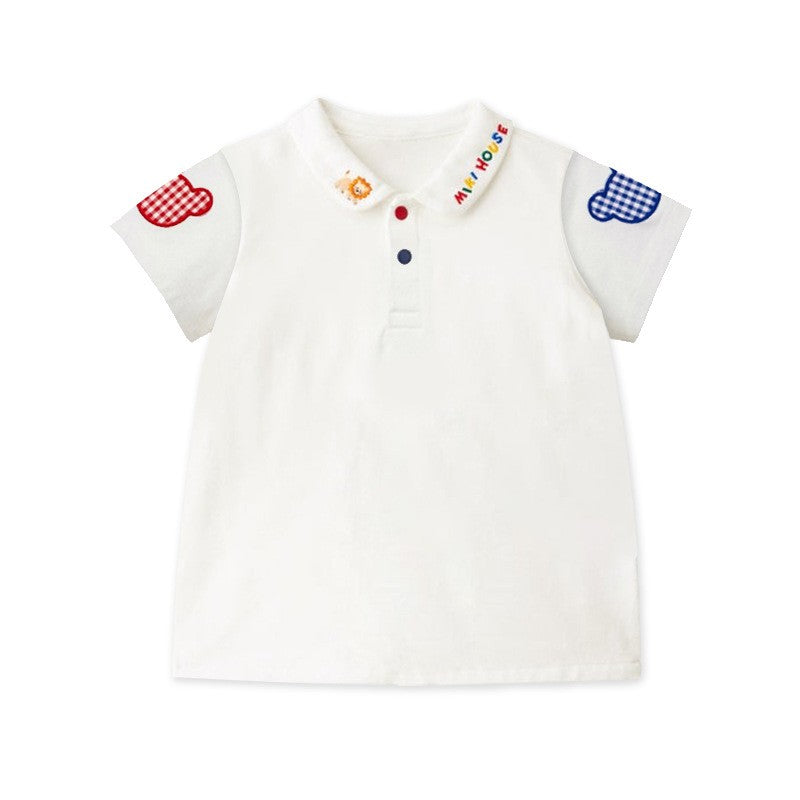Boy and Girl Adorable Polo Shirt with Colorful Details for Baby, Toddler & Kids