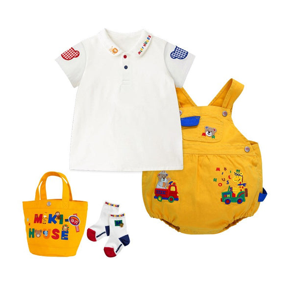 Boy and Girl Adorable Polo Shirt with Colorful Details for Baby, Toddler & Kids