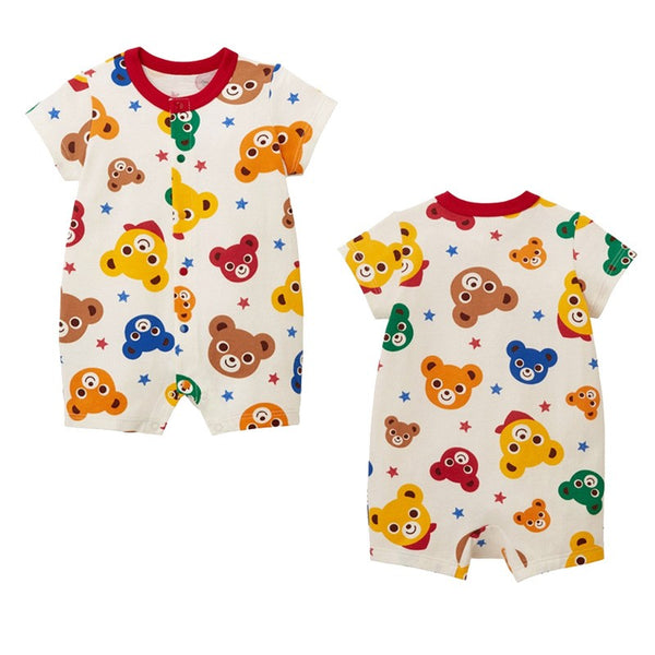 Boy and Girl Adorable Bear Print Romper for Baby & Toddlers
